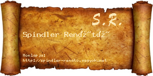 Spindler Renátó névjegykártya